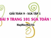 Giải bài 9 trang 101 SGK Toán 9 tập 1
